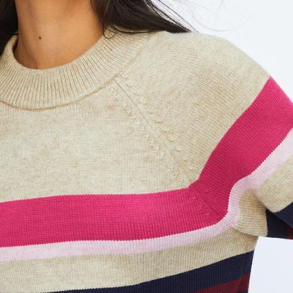 Anthropologie Lea & Viola Pullover Sweater Boho Academia Preppy Oversized NWT S - Picture 3 of 10